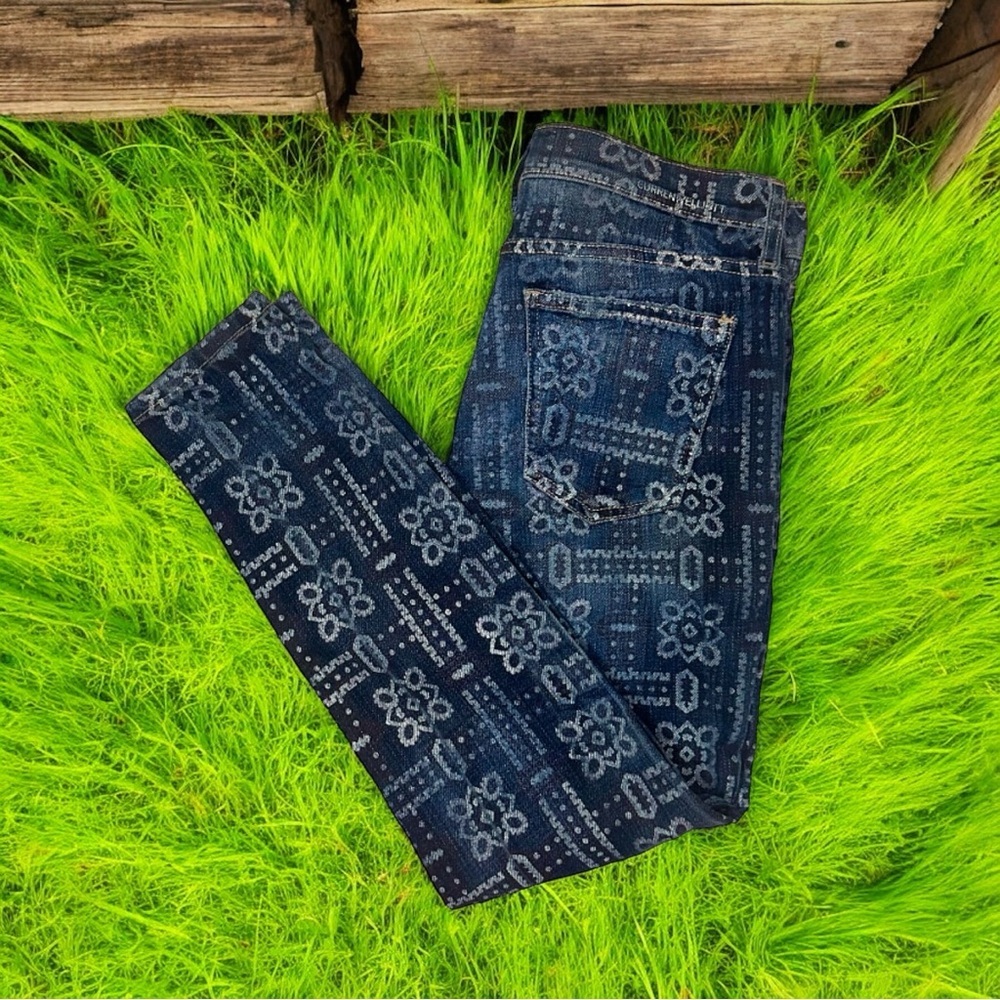 Current/Elliott ‘The Stiletto’ Skinny Leg Jeans in “Bandana” Print Size 28 - Picture 14 of 15